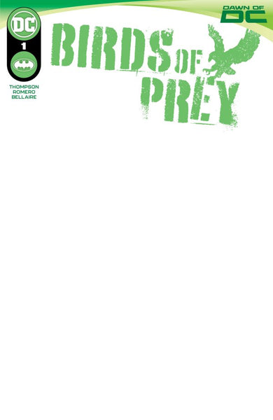 Birds of Prey #1 Cover D Blank Variant