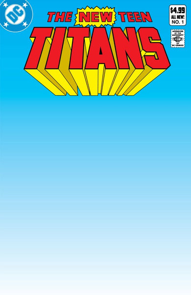 The New Teen Titans #1 Facsimile Edition (2023) Cover C Blank Variant