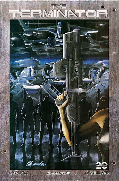 The Terminator #4 Cover Q 1:5 Alex Ross Burning Earth Icon Foil Variant