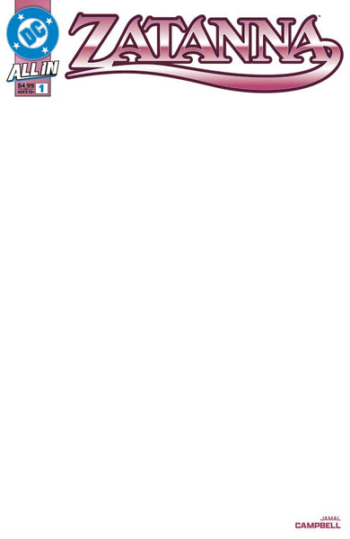 Zatanna #1 Cover E Blank Variant