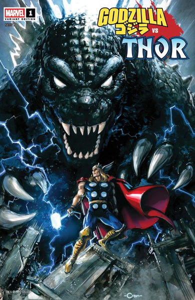 Godzilla vs. Thor #1 1:25 Clayton Crain Variant