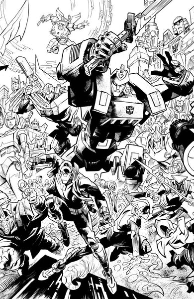 Void Rivals #20 Cover G Jason Howard Black & White Energon Universe Second Anniversary Connecting Virgin Variant